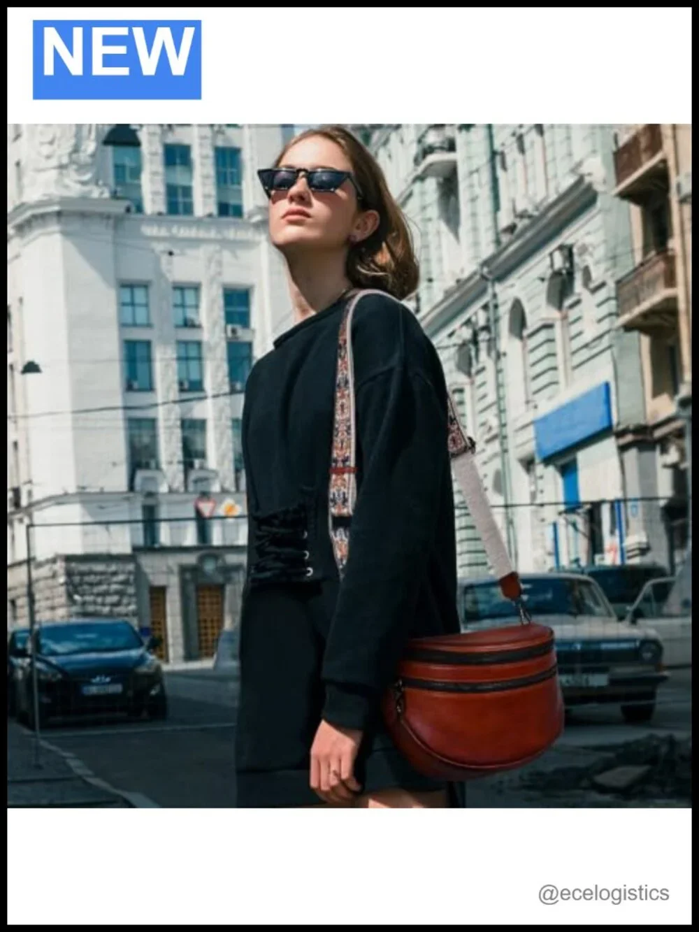 Real Leather Crossbody Bag for Women with RFID Protection and Adjustable Straps